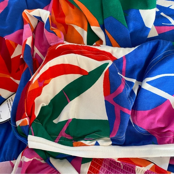 Soma Multicolored Palm Print Maxi Sundress w/Built-in Bra Size - Medium - Picture 11 of 12